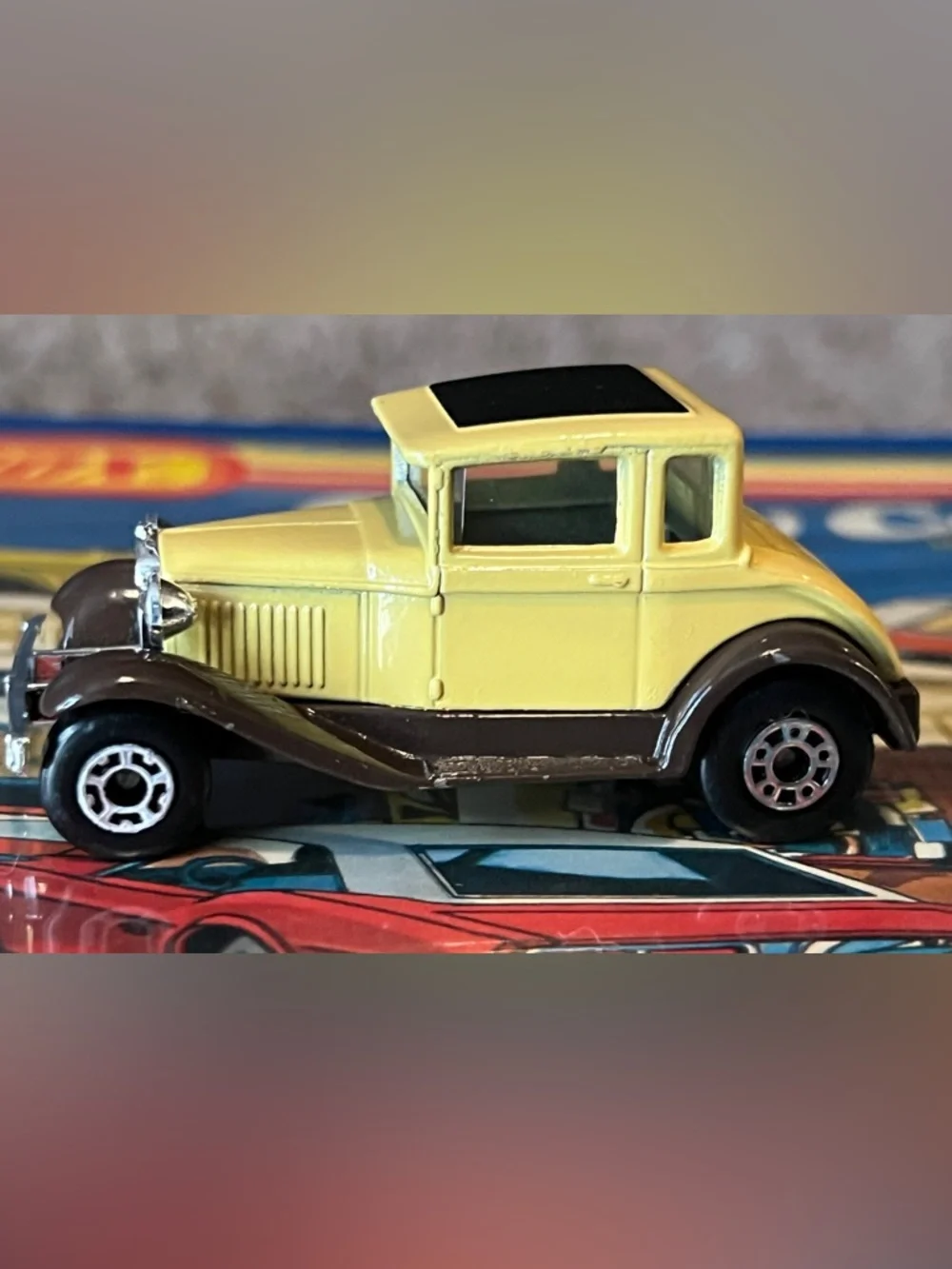 Vintage Matchbox 1979 No. 73 Model A Ford Cream & Brown Made in Macau